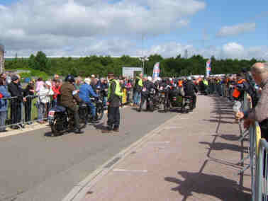 Photograph of the line up for the start of the rally