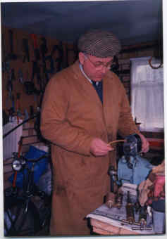This photograph shows Mr. D.D.Scale in his workshop