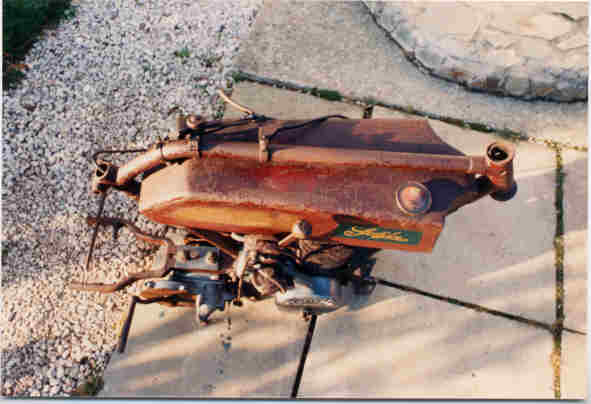 Photograph show rear hanger forks have been cut off