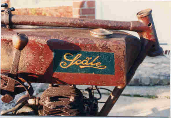 Photograph showing the New Scale logo on the fuel tank