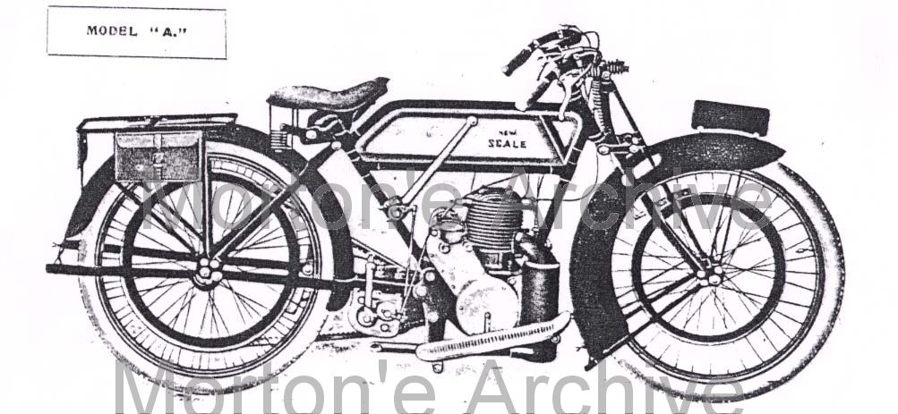 Photograph of a New Scale motorcycle